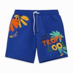 blue message swimming trunks for boys tropicool