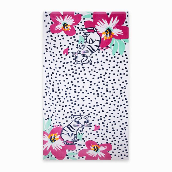 white printed towel for girls love sauvage